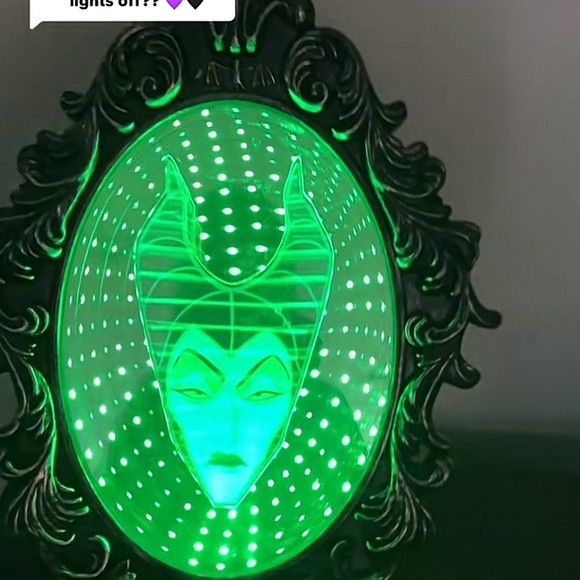 Disney Green LED Maleficent Mirror - Picture 1 of 9